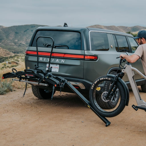 Destination E eBike rack with loading ramp
