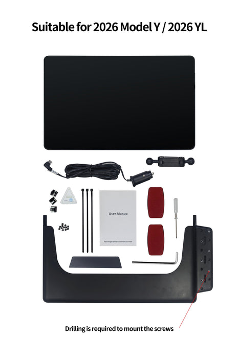 Exclusive Passenger Entertainment Screen for Tesla Model 3 / Model Y / YL (LHD)