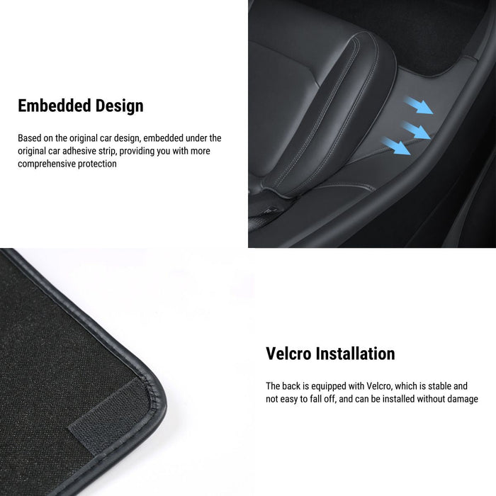 Leather Rear Door Sill Protector for Tesla Model Y 2020-2025.03