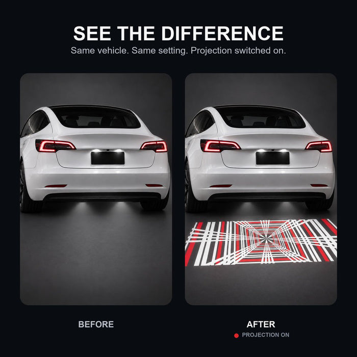 License Plate Projection Lights for Model 3 Highland/Model Y