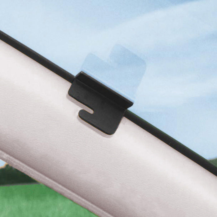 Manual retractable windshield sunshade driver-side bracket