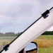 Manual retractable windshield sunshade passenger-side brackets