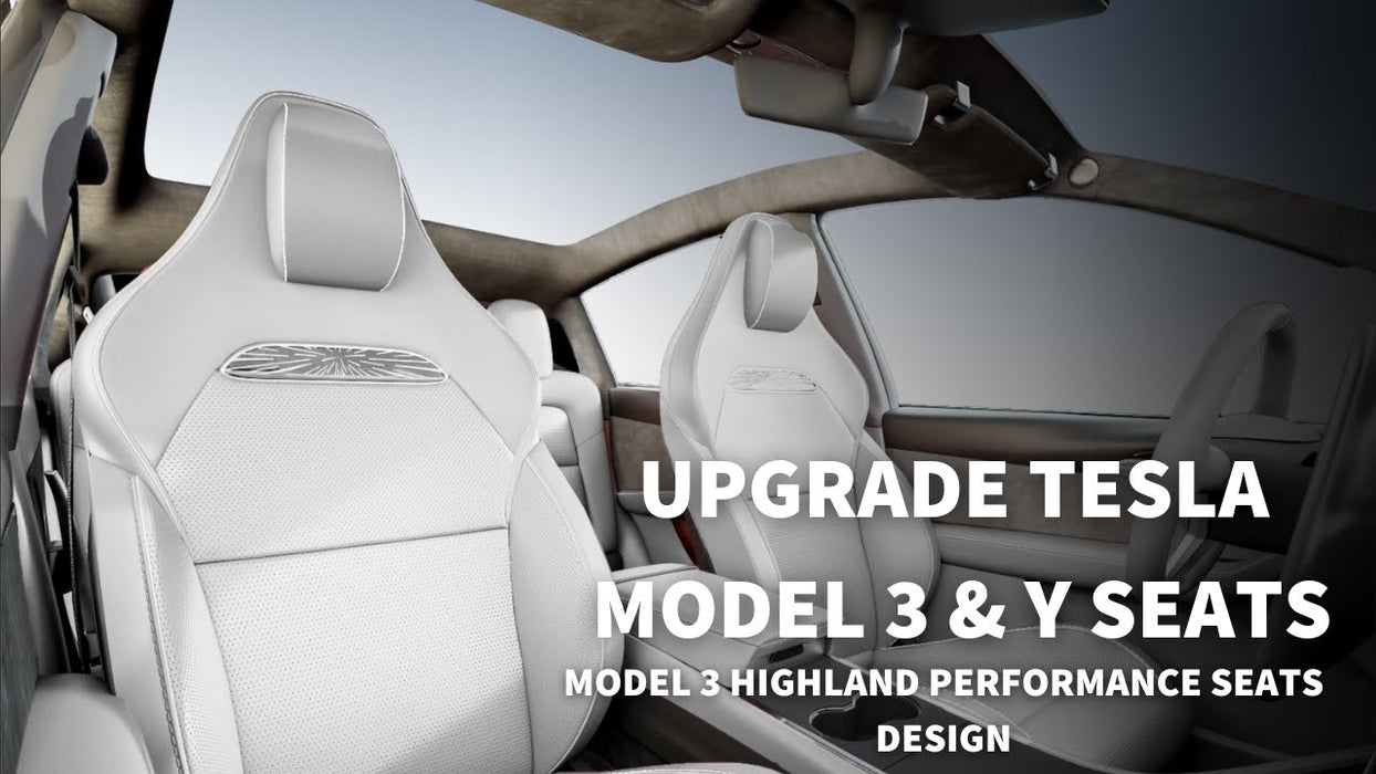 Tesla Model Y/3 Seat Replacement Car Seat NAPPA Leather OEM Foam Full Set Inspired By Performance