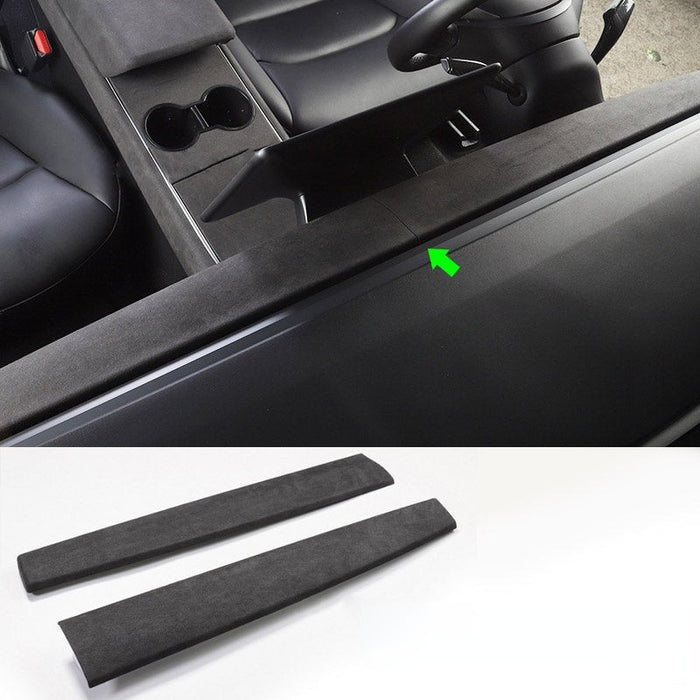 Alcantara Dashboard Cover for Model 3/Y | 2-Piece Set | 2 Colors | 3M Adhesive | 15-Min Install
