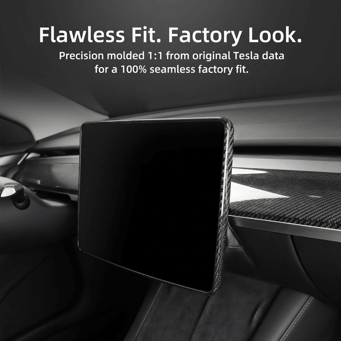 Model 3 / Y Display Cover - Dry Carbon Fiber Interior Mods