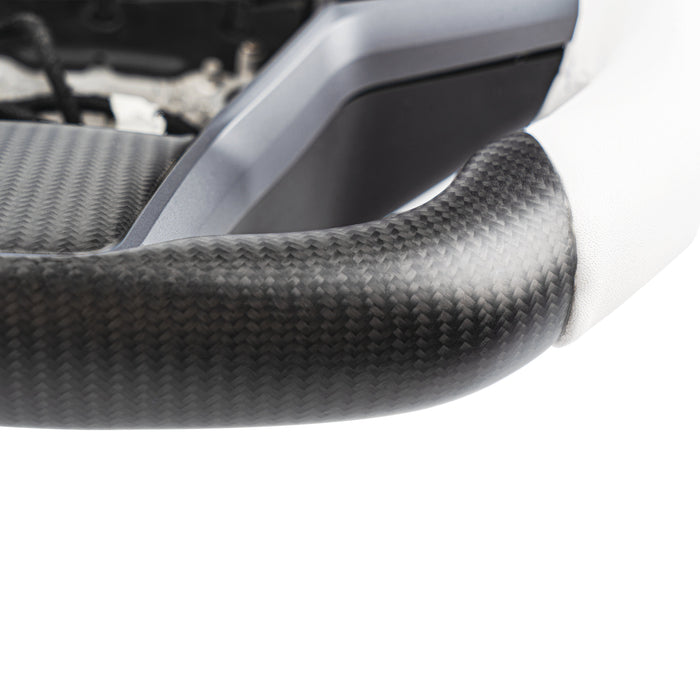 Model 3 / Y Sport Round Carbon Fiber Steering wheel 【Style 41】