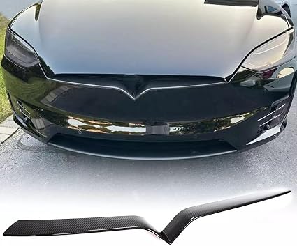 Carbon fiber front grille trim for Model X 2016–2020