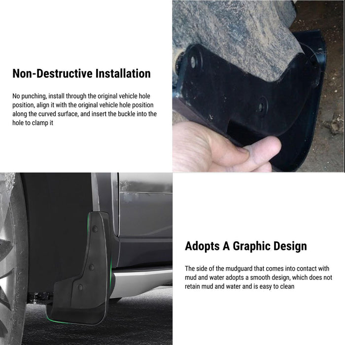 TESERY Mud Flaps Splash Guards for Model S 2014-Present