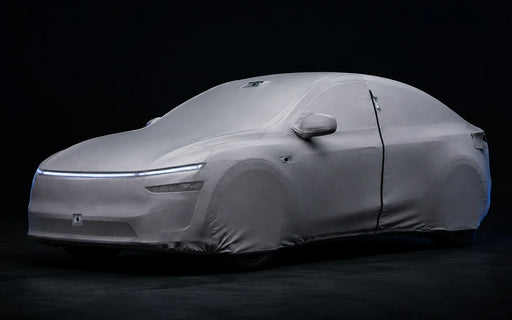 Omni Cover fitted to a Model Y Juniper — pre-prototype rendering