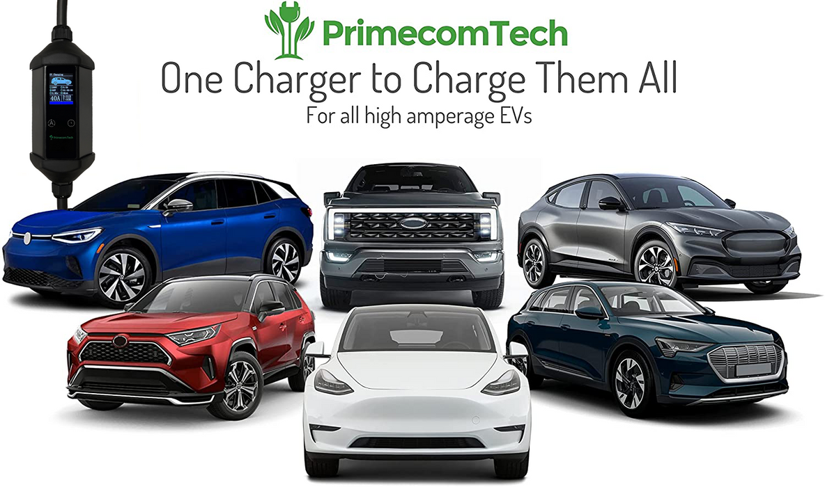 Primecom 40 & 48 Amp Level 2 EV Charger 220 Volt | 30 - 40 - 50 Feet