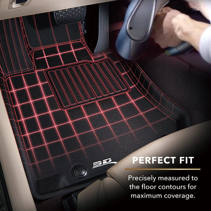 3D MAXpider Custom Fit All-Weather KAGU Series LHD Floor Mats For Ford F-150 Lightning 2022-2023