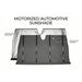 Powered automatic windshield sunshade front view