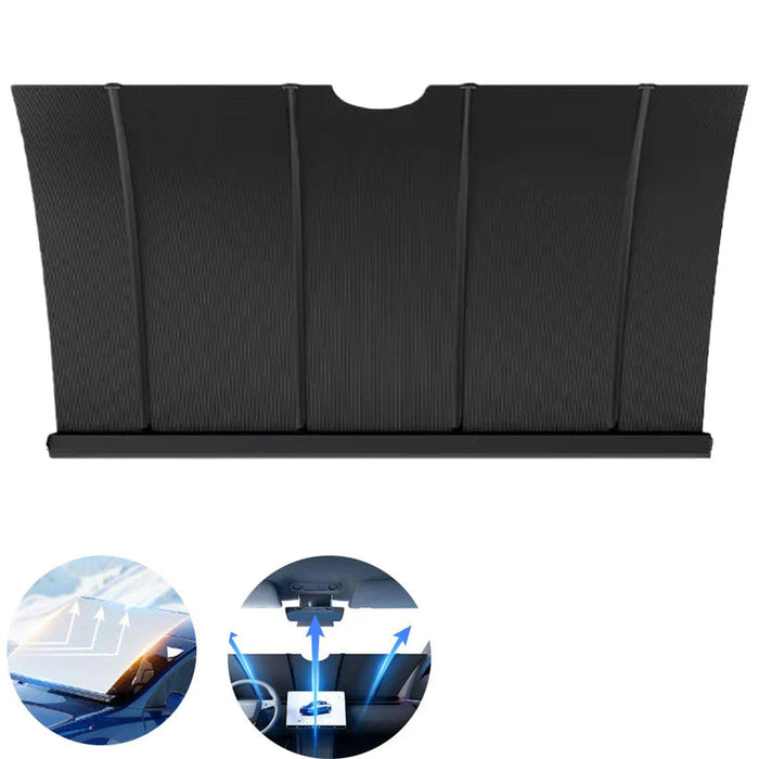 Powered automatic retractable windshield sunshade housing