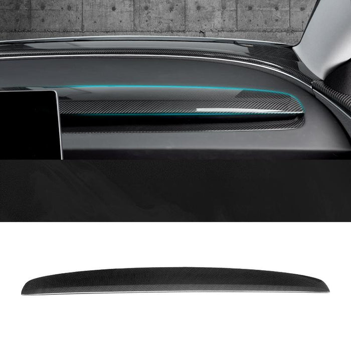 Real Dry Carbon Fiber Dash Cover Overlay for Model 3 Highalnd & New Model Y