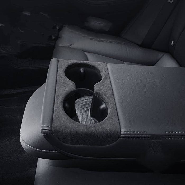 Alcantara Rear Cup Holder Cover for Model 3 Highland / Model Y Juniper | Water-Resistant
