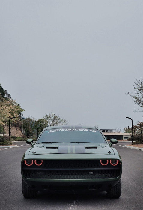 Robot Craftsman CHOPPER front bumper for Dodge Challenger - installed on vehicle