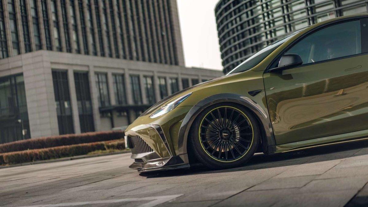 Robot Craftsman "STARSHIP" Widebody Wheel Arches for Tesla Model Y Performance AWD Carbon Fiber/FRP