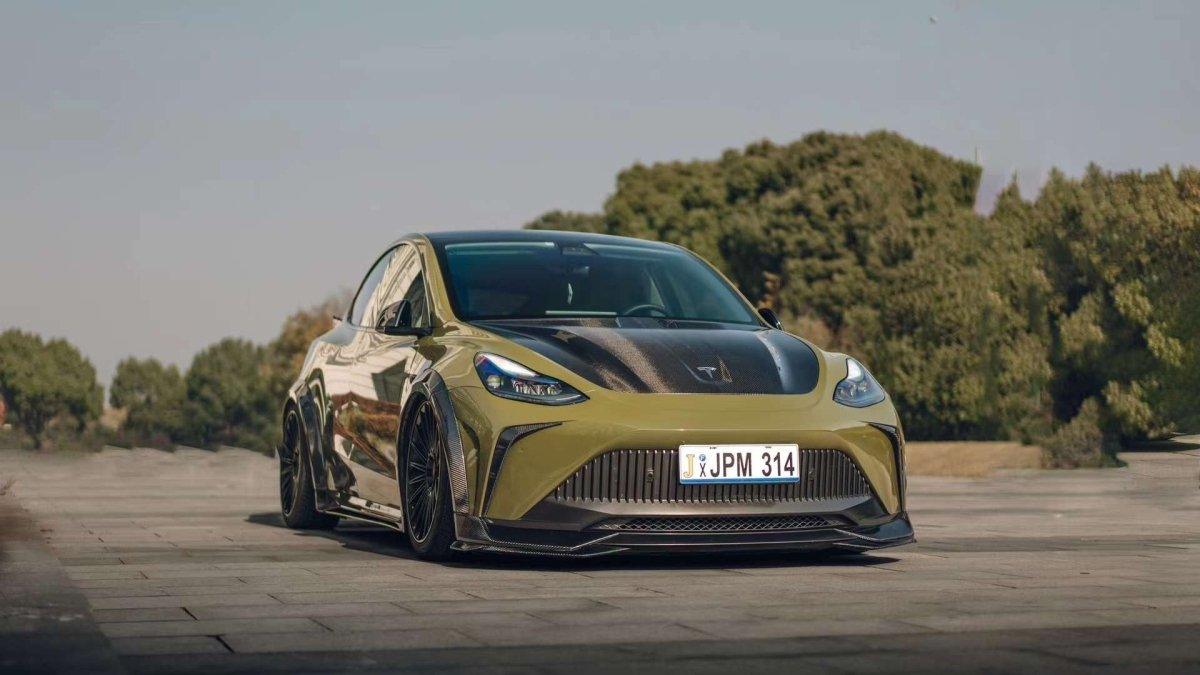 Robot Craftsman "STARSHIP" Widebody Wheel Arches for Tesla Model Y Performance AWD Carbon Fiber/FRP