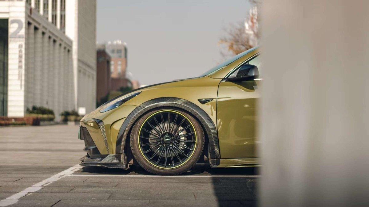 Robot Craftsman "STARSHIP" Widebody Wheel Arches for Tesla Model Y Performance AWD Carbon Fiber/FRP