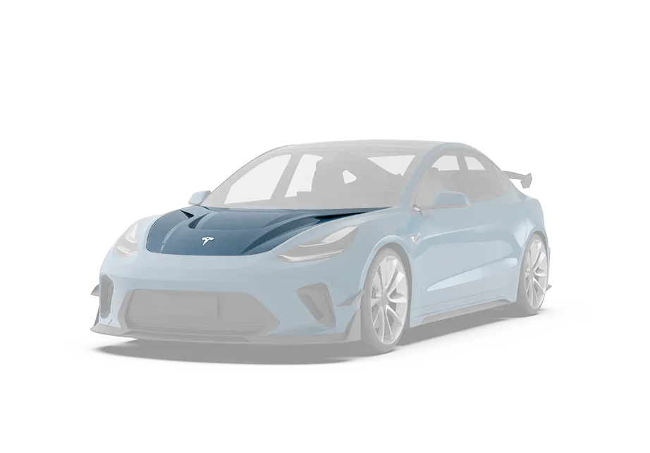 "Hacker"  V1 Hood Bonnet For Tesla Model 3