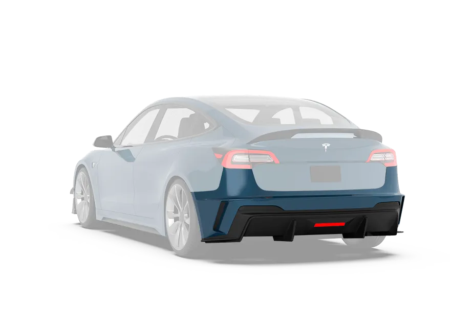 "Hacker"  Narrow Body Rear Bumper & Rear Diffuser For Tesla Model 3