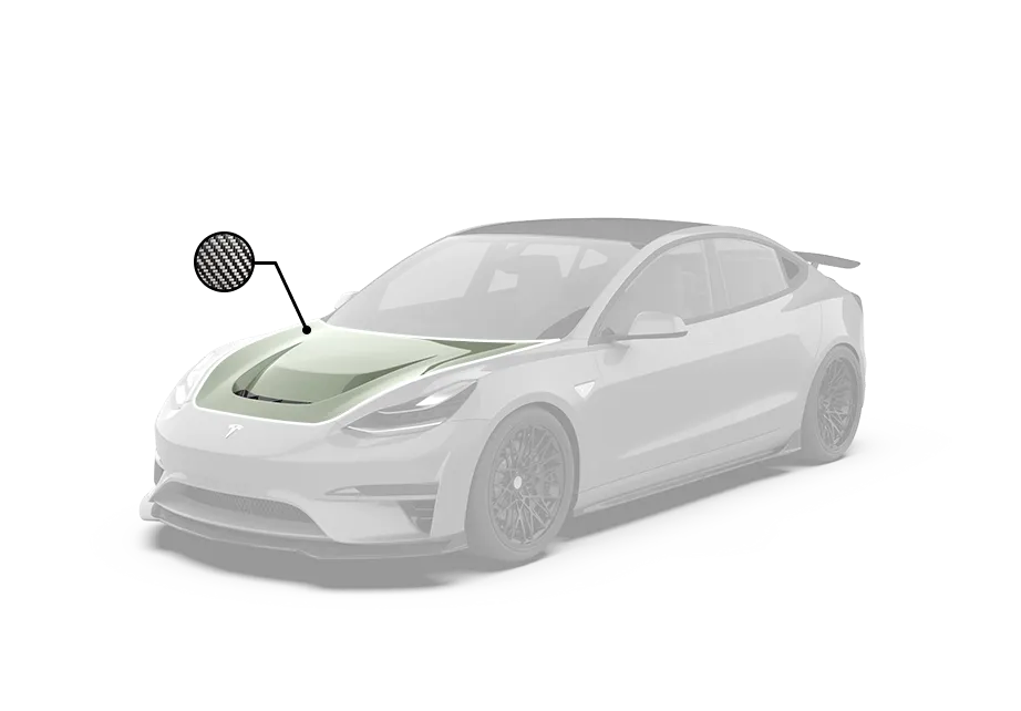 "Crypton"  Hood Bonnet For Tesla Model 3