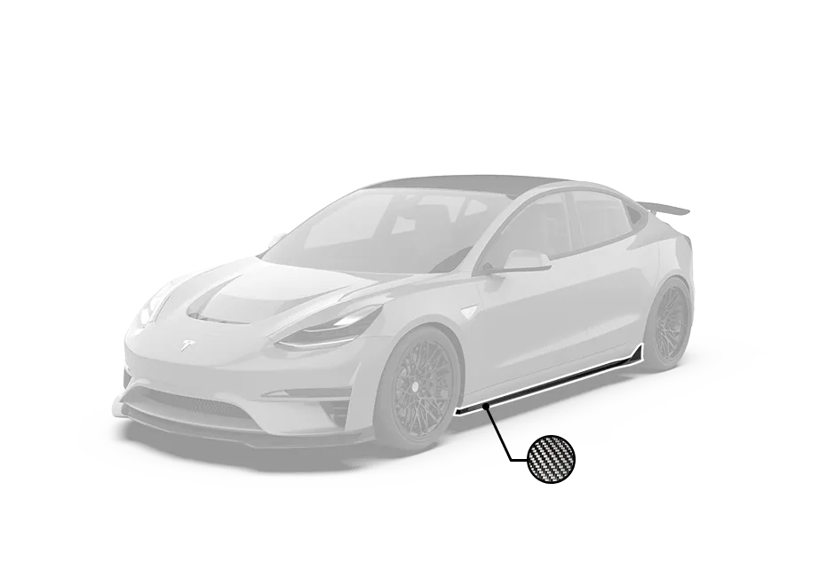 "Crypton" Side Skirts For Tesla Model 3