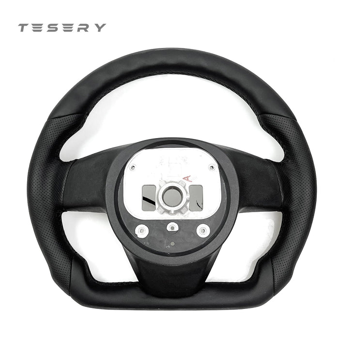 TESERY Touch Horn Round Steering Wheel Replacement for Tesla Model S / X 2021-2023
