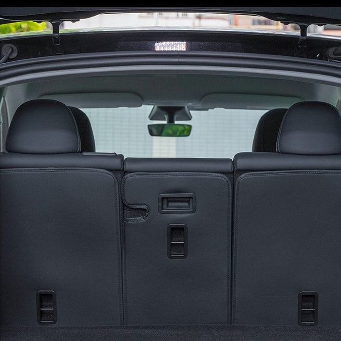 Leather Seat Back Protector with Storage for Model Y | Waterproof | Anti-Kick