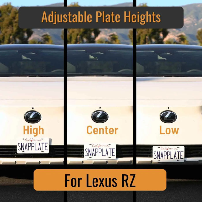 Lexus RZ SnapPlate No-Drill Front License Plate Holder