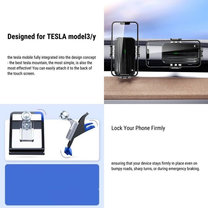Solar Mobile Phone Holder for Model 3/Y | TESERY