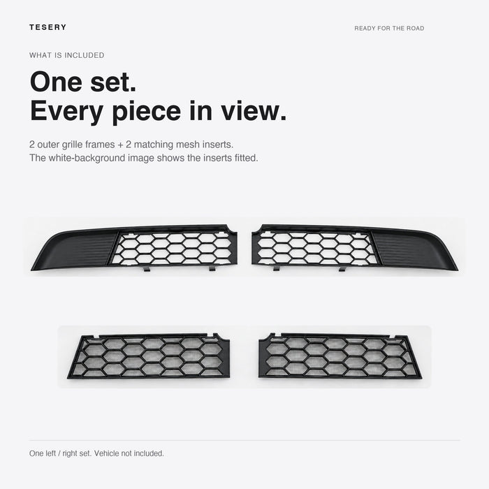 Split Insect Net Front Bumper Grill for Model Y Juniper / Model YL