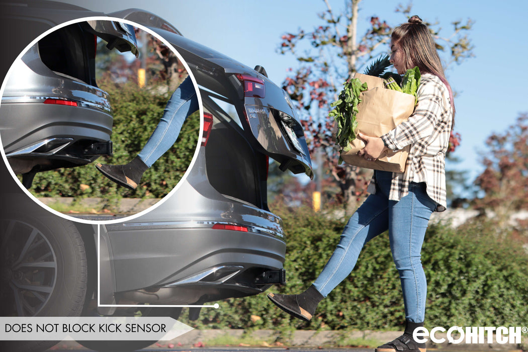EcoHitch Sensor Safe design keeps the hands-free liftgate kick sensor working