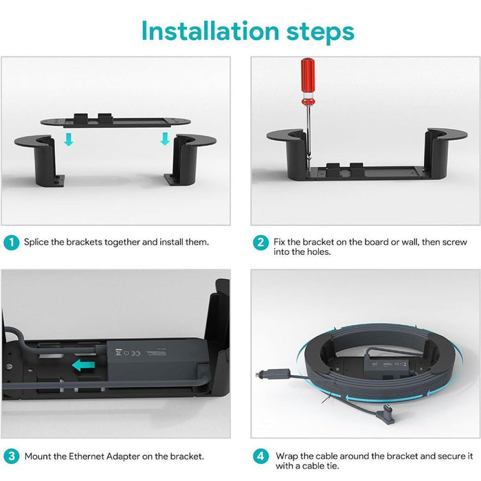 Starlink Ethernet Cable Organizer Caddy Mount for Gen 3 & 2
