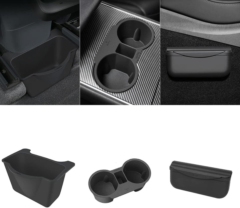 Tesla Model Y Rear Storage Tesla Model Y Rear Center Control Organizer Storage Box | 2nd Row Trash ...