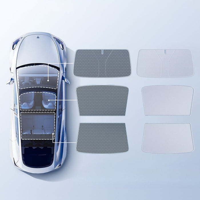 Summer Comfort Pack: Roof & Windshield Shades for Model Y Juniper