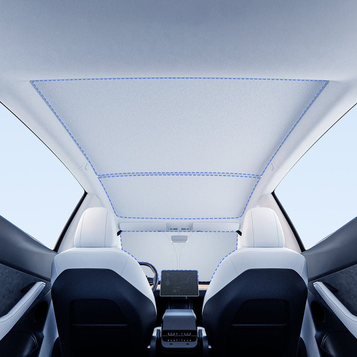 Summer Comfort Pack: Roof & Windshield Shades for Model Y Juniper