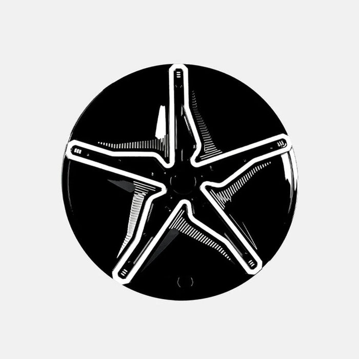 Starfish Style ABS Hubcaps for Model 3/Y | 18"/19" | 4-Piece Set | 2 Colors | Full Edge Coverage | Snap-On Install