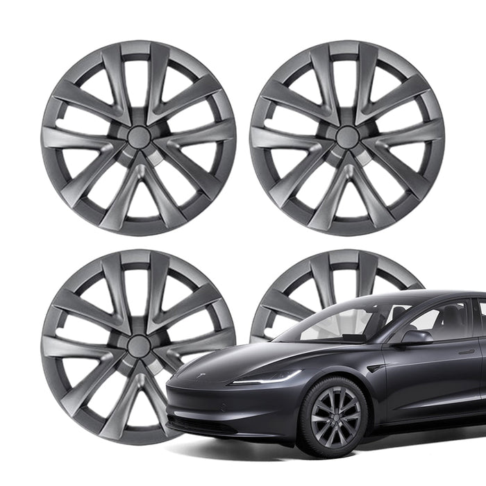 TESERY 18″ Wheel Caps S Plaid Style for Tesla Model 3 (4PCS)