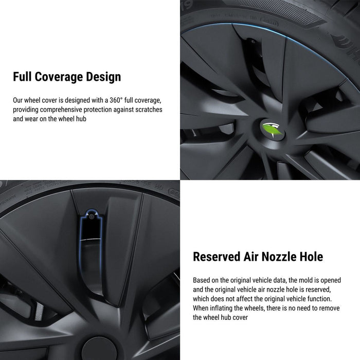 TESERY 19″ Gemini Dark Wheels Cover for Model Y (4PCS)