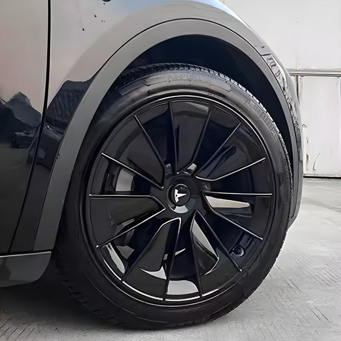 19" Gemini Performance-Style ABS Wheel Hubcaps for Model Y | 4-Piece Set | 5 Colors | 2 Styles | Tool-Free Install