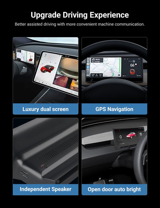 TESERY F9 Pro Screen Dashboard Display With Carplay & Android Auto for Model 3 / Model Y