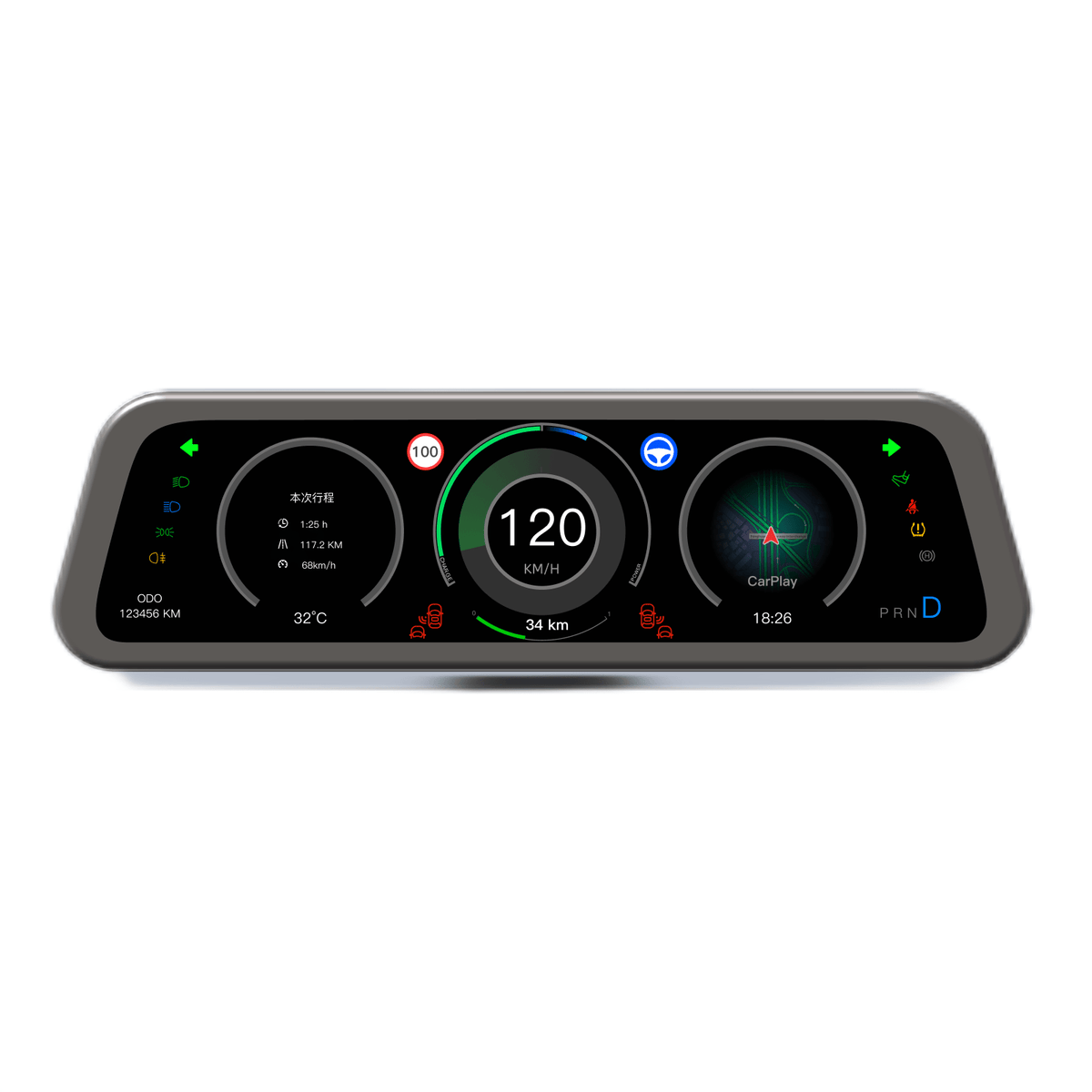 TESERY 9.6 Inch Instrument Cluster Dashboard Display for Model 3 / Y ...