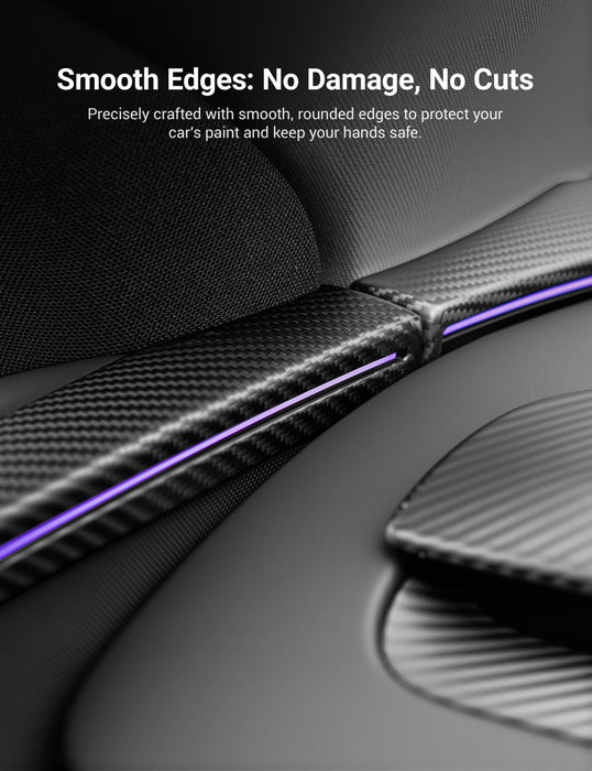 TESERY Dry Carbon Fiber Door Trim Cover for Tesla Model Y Juniper