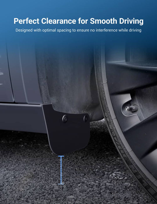 TESERY Hidden Mud Flaps Splash Guards for Model 3 Highland / Model Y Juniper