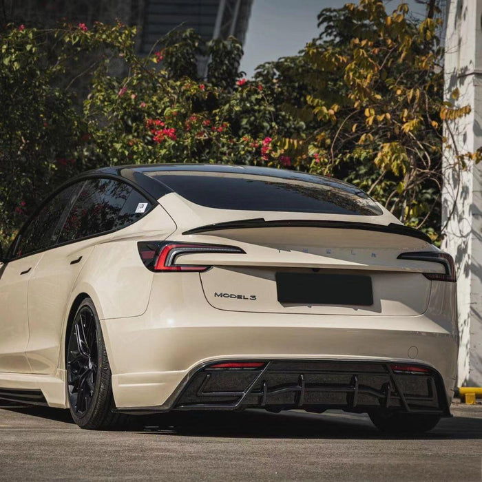 TESERY Model 3 Highland Rear Trunk Spoiler - Carbon Fiber Exterior Mods