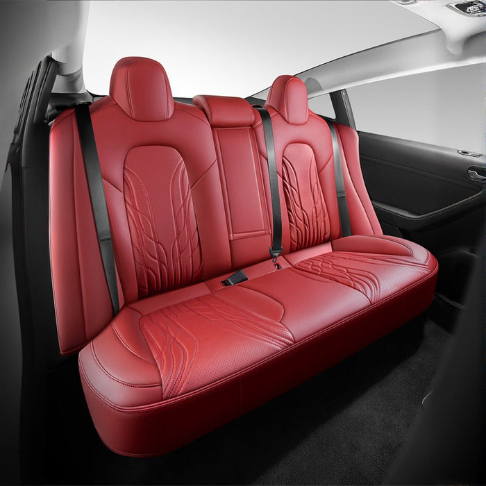 TESERY Nappa Leather Seat Covers for Model 3 Highland & Model Y Juniper