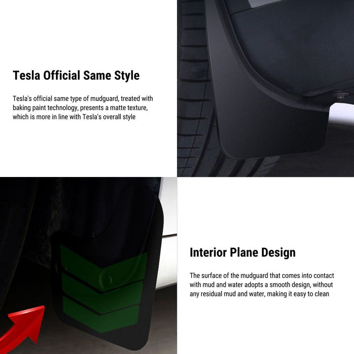 TESERY Upgraded OEM Mud Flaps Splash Guards for Model 3 / Model Y
