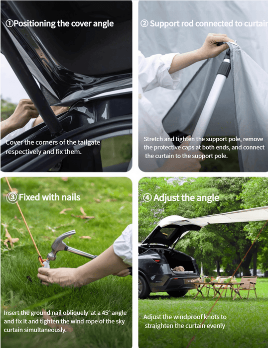 TESERY Tailgate Camping Tent for Tesla Model Y Juniper