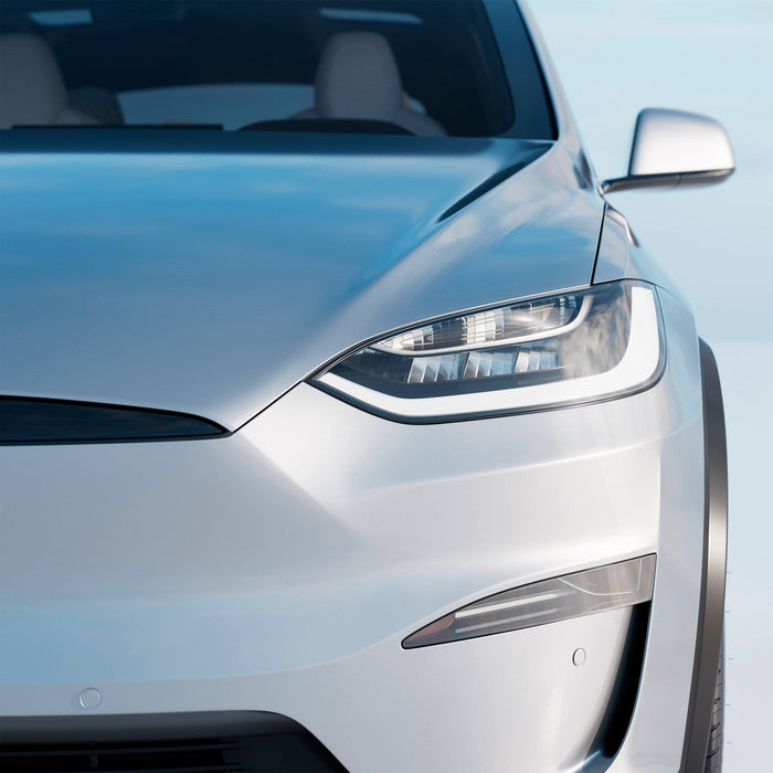 Headlights Clear PPF / Smoke Tinted PPF | Tesla Model X 2016-2026 - Smokey Headlamp Covers